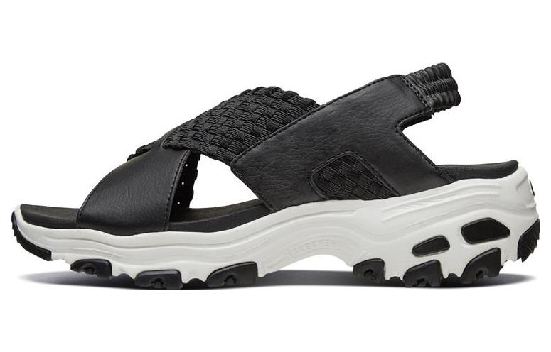 (Women) Skechers D'lites Ultra 'Black Casual Sandals' 66666208-BLK