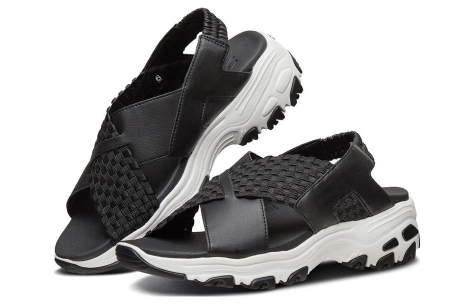 Lookbook (W) Skechers D'lites Ultra 'Sandalias Negras Casuales'. 66666208-BLK