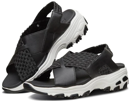 Skechers D'lites Ultra 運動休閒涼鞋 女款 黑 Lookbook Skechers D'lites Ultra 運動休閒涼鞋 女款 黑