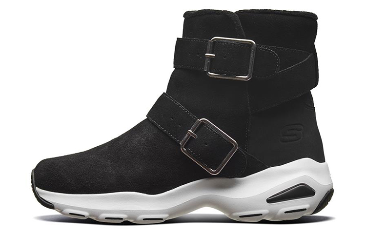 (Women) Skechers D'Lites Ultra 'Black White' 49706-BLK