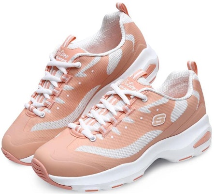 Skechers D'LITES Ultra 耐磨透氣 低筒 运动休閒鞋 女款 珊瑚色 Lookbook Skechers D'LITES Ultra 耐磨透氣 低筒 运动休閒鞋 女款 珊瑚色