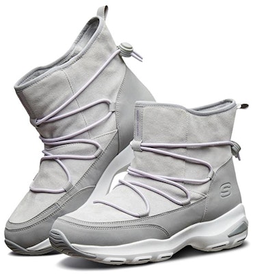 Skechers D'lites Ultra 休閒雪地靴 女款 灰色 Lookbook Skechers D'lites Ultra 休閒雪地靴 女款 灰色