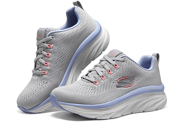 (Women) Skechers D'Lites Walker 'Grey Purple Pink' 149368-GYMT Shop (Women) Skechers D'Lites Walker 'Grey Purple Pink' 149368-GYMT