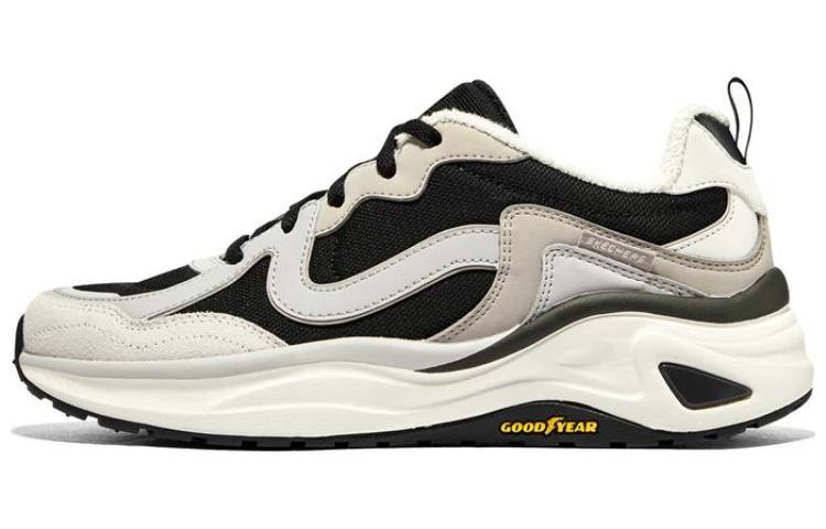 (Women) Skechers D'LITES Wave 'White Black' 896175-BKGY