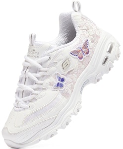 Skechers D‘Lites 抗震耐磨潮爹鞋 女款 白色 Shop Skechers D‘Lites 抗震耐磨潮爹鞋 女款 白色