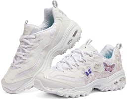Skechers D‘Lites 抗震耐磨潮爹鞋 女款 白色 Purchase Skechers D‘Lites 抗震耐磨潮爹鞋 女款 白色