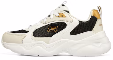 (Women) Skechers D'Lites Airy 3.0 'White Black' 896074-WBGD (Women) Skechers D'Lites Airy 3.0 'White Black' 896074-WBGD