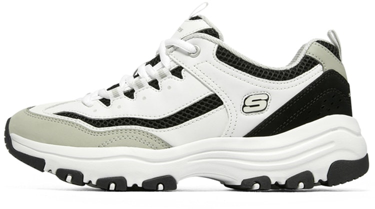 women-skechers-d-lites-white-coffee-black-comfy-versatile-low-top-dad-shoe-8730066-wlgy