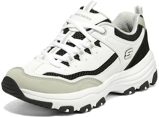 (Women) Skechers Arch Fit D'Lites 'White Black Beige' 8730066-WLGY Order (Women) Skechers Arch Fit D'Lites 'White Black Beige' 8730066-WLGY