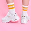 Sizing Skechers D‘LITES 小白熊金標小白熊 低筒 老爹鞋 女款 白金色