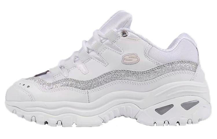 (W) Skechers D'lites White/Silver