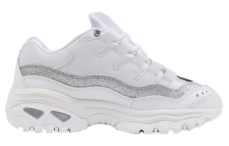 (W) Skechers D'lites White/Silver 圖 2