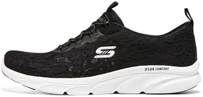 (Women) Skechers D'Lux Comfort Shoes 'Black' 104346-BKW (Women) Skechers D'Lux Comfort Shoes 'Black' 104346-BKW