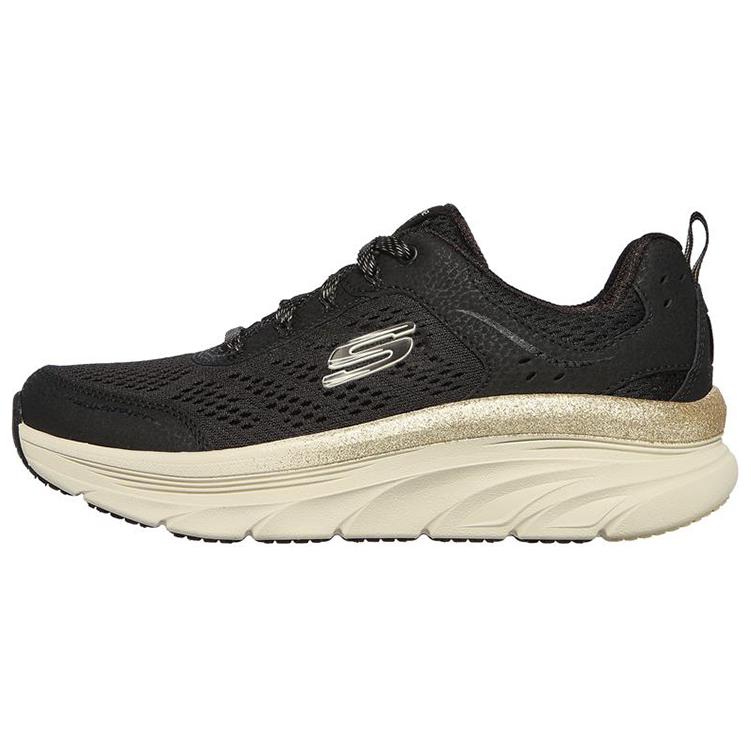 (Women) Skechers D'Lux Walker 'Black Gold' 149337-BKGD