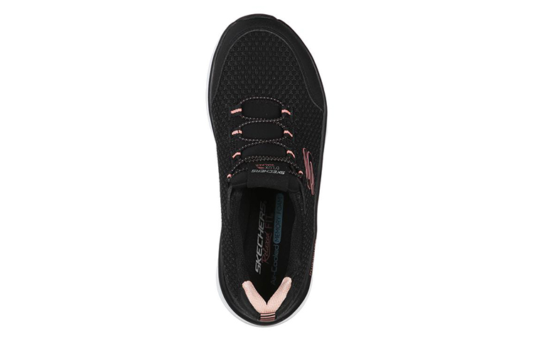 Shop (Women) Skechers D'Lux Walker 'Black Pink' 149004-BKPK