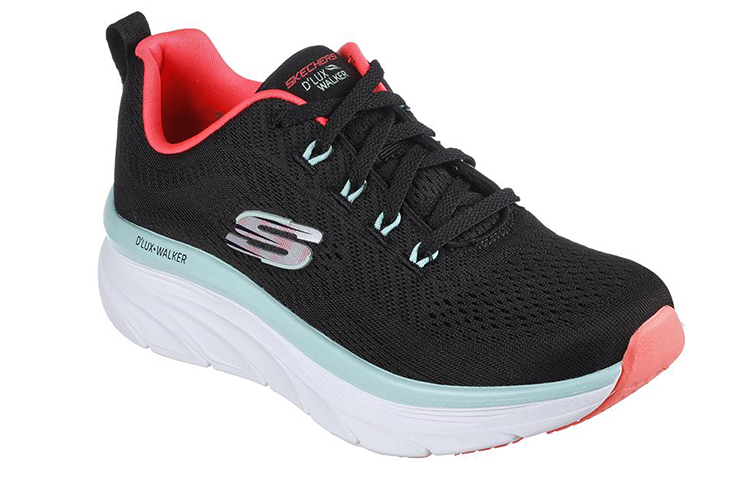 Lookbook (Women) Skechers D'Lux Walker 'Classic Retro Black Green' 149368-BKMN