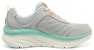 (W) Skechers D'Lux Walker 'Kelabu Merah Jambu' 149023-GYCL