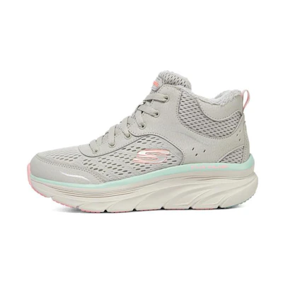 (W) Skechers D'Lux Walker 'Grey Shock-Absorbing Mid-Top'
