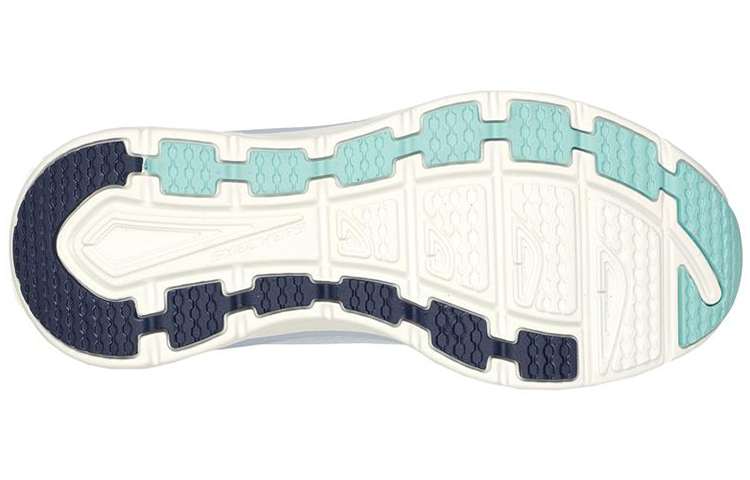 Lookbook Skechers D'lux Walker 緩震 輕便 低筒 跑步鞋 女款 淺藍色