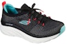 Lookbook (W) Skechers D'Lux Walker 'Mood Menyegarkan Hitam Biru' 149311-BLK