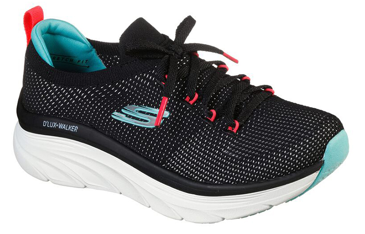 Lookbook (Women) Skechers D'Lux Walker 'Refreshing Mood Black Blue' 149311-BLK