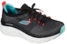 Lookbook (Women) Skechers D'Lux Walker 'Refreshing Mood Black Blue' 149311-BLK