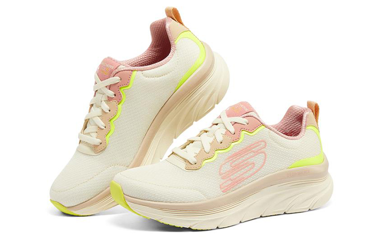 Lookbook (Women) Skechers D'lux Walker 'White Pink' 149319-OFPK