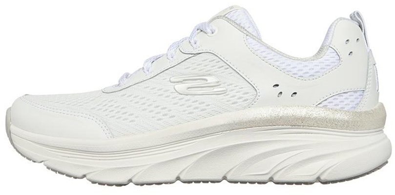 (Women) Skechers D'Lux Walker 'White Silver' 149337-WSL Buy (Women) Skechers D'Lux Walker 'White Silver' 149337-WSL