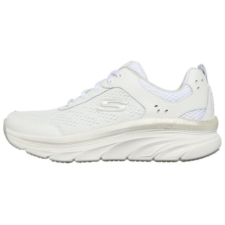 (Women) Skechers D'Lux Walker 'White Silver' 149337-WSL