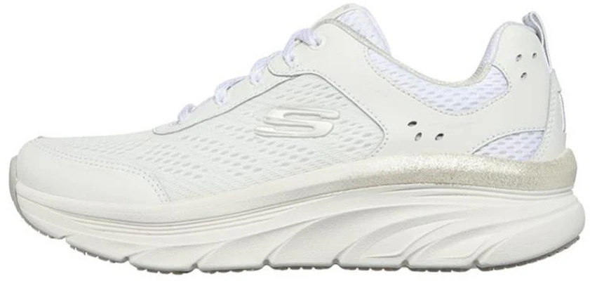 (Women) Skechers D'Lux Walker 'White Silver' 149337-WSL Buy (Women) Skechers D'Lux Walker 'White Silver' 149337-WSL