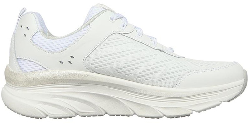 (Women) Skechers D'Lux Walker 'White Silver' 149337-WSL Order (Women) Skechers D'Lux Walker 'White Silver' 149337-WSL