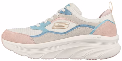 (Women) Skechers D lux Walker Casual Shoes Blue/Pink/White 149357-OFPK (Women) Skechers D lux Walker Casual Shoes Blue/Pink/White 149357-OFPK