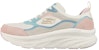 (W) Skechers D Lux Walker Kasut Kasual Biru/Pink/Putih 149357-OFPK