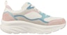 (W) Skechers D Lux Walker Kasut Kasual Biru/Pink/Putih 149357-OFPK