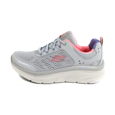 (W) Skechers D'Luxe Walker 'CMFT Versatile Shock-Absorbing Wear-Resistant Low Top Casual Silver Pink'