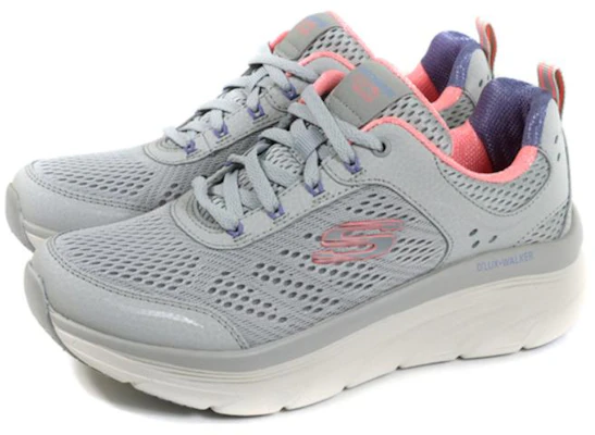 (W) Skechers D''Luxe Walker ''Confort Polyvalent Argent Rose Résistant et Absorbant'' 149023-LGCL Order (W) Skechers D''Luxe Walker ''Confort Polyvalent Argent Rose Résistant et Absorbant'' 149023-LGCL
