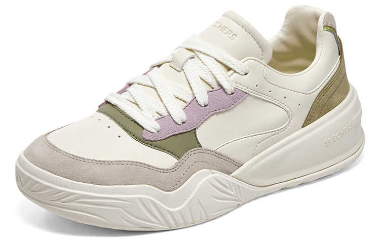 Lookbook (W) Sepatu Skechers Denali 'Putih Hijau Ungu' 185022-OWBR