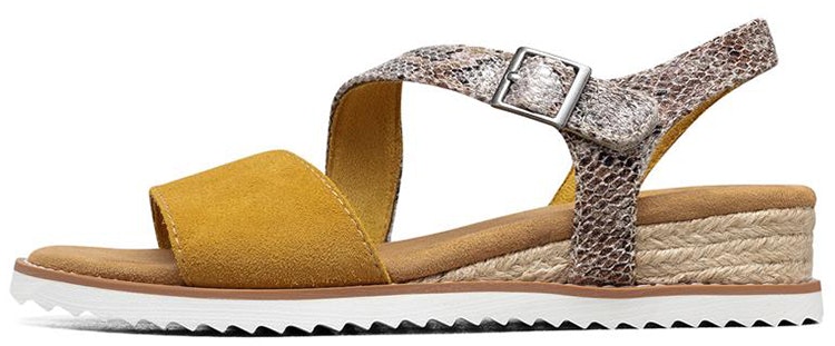 women-skechers-desert-kiss-yellow-silver-113004-yel