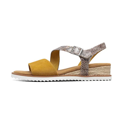 (W) Skechers Desert Kiss 'Yellow Silver'