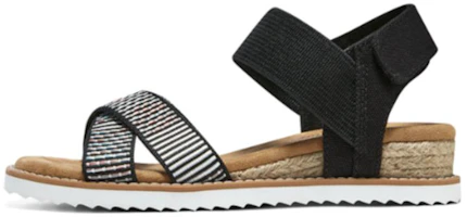 (Women) Skechers Desert Kiss Cross Strap Casual Sandal 'Brown Black' 114139-BKMT (Women) Skechers Desert Kiss Cross Strap Casual Sandal 'Brown Black' 114139-BKMT