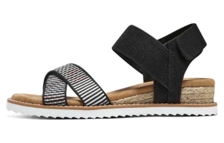 (Women) Skechers Desert Kiss Cross Strap Casual Sandal 'Brown Black' 114139-BKMT