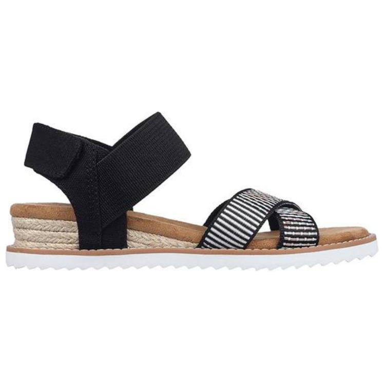 (W) Skechers Desert Kiss Cross Strap Casual Sandal 'Brown Black' 圖 2