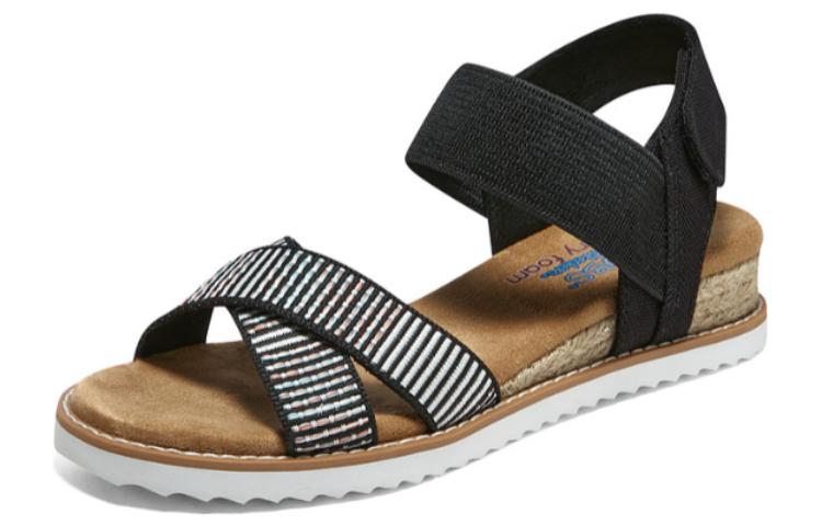 (W) Skechers Desert Kiss Cross Strap Casual Sandal 'Brown Black' 圖 3
