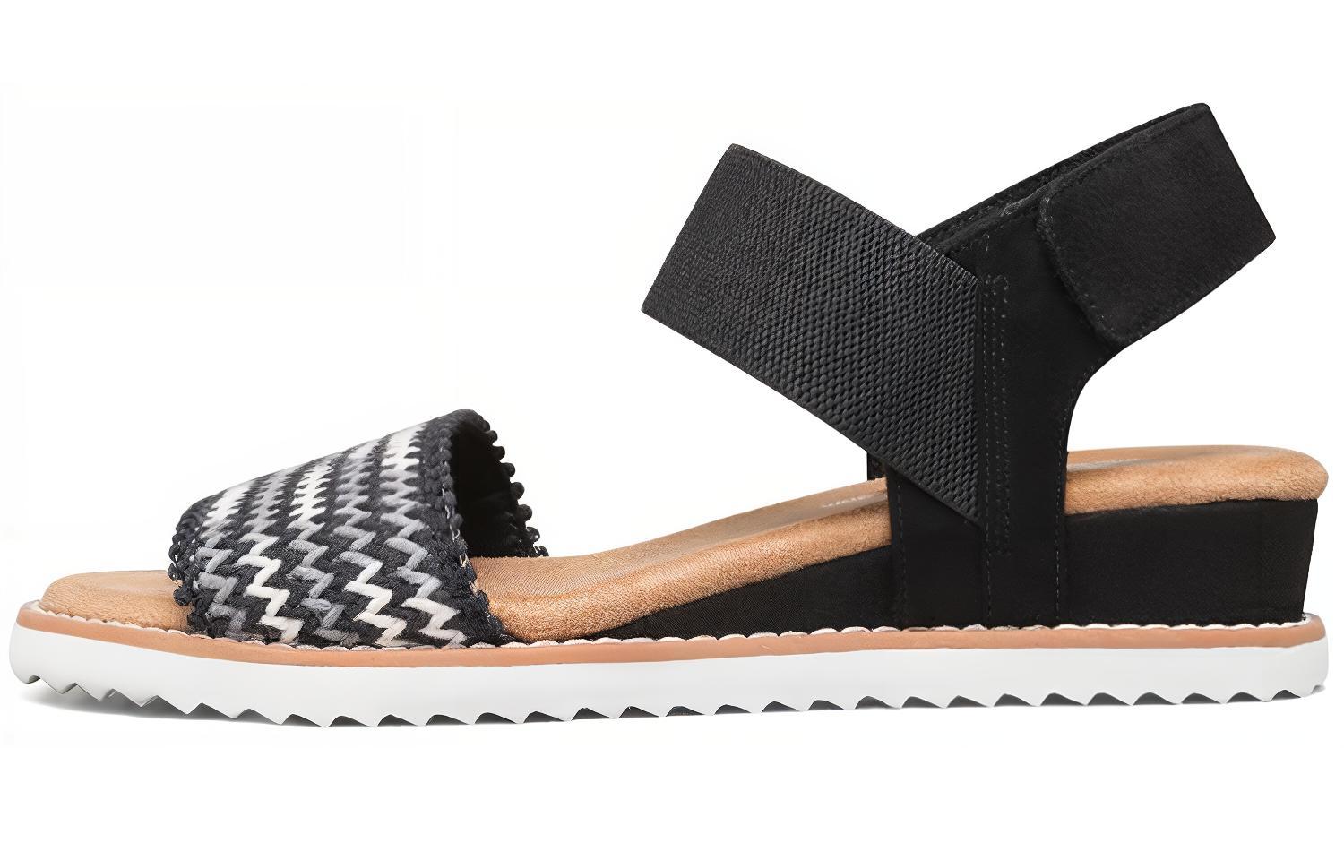 (Women) Skechers Desert Kiss Sandals Black 'Red Blue' 32867-BKMT