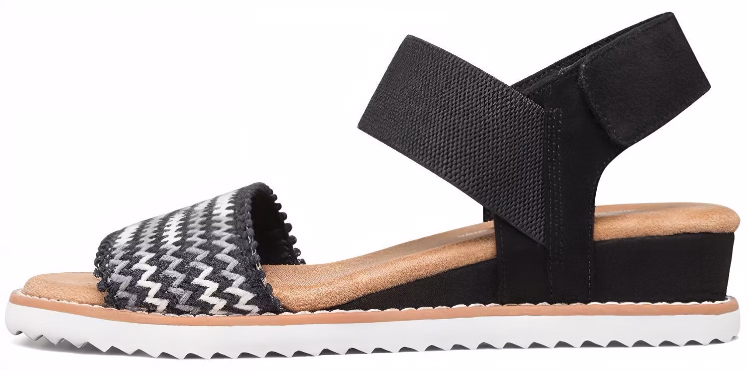 women-skechers-desert-kiss-sandals-black-red-blue-32867-bkmt