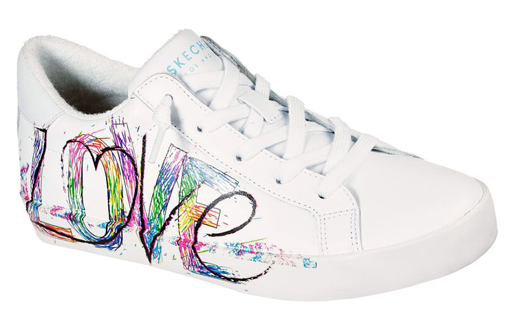 Lookbook (W) Skechers Diamond Starz ''Blanc Rouge Jaune'' 155528-WHT