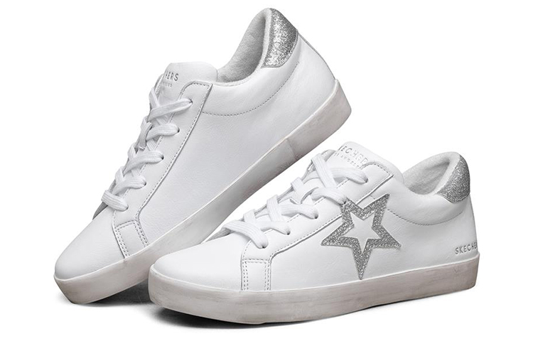Lookbook (W) Skechers Diamond Starz Low-Top Sneaker Weiß/Silber 155534-WSL