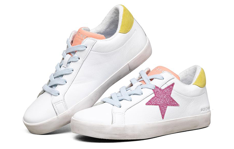 Lookbook (W) Skechers Diamond Starz Low-Top Sneaker Weiß/Rot/Gelb 155532-WMLT