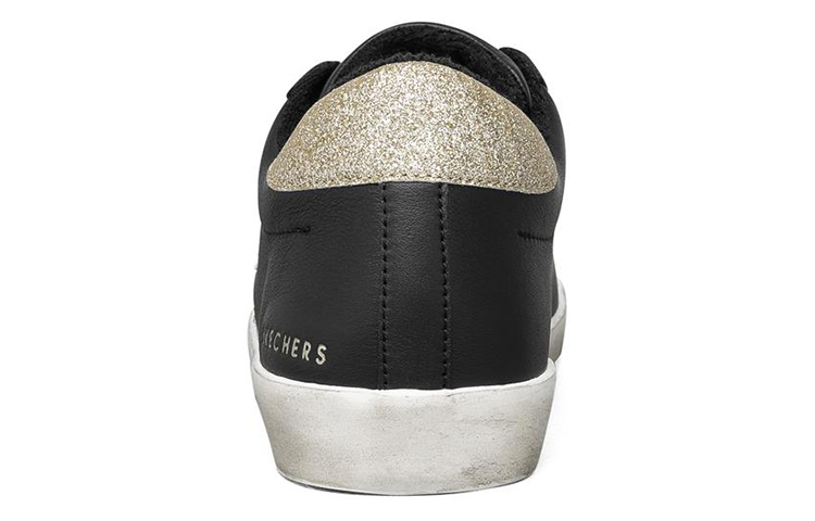 (W) Skechers Diamond Starz Low-Top Sneakers Black/Gold 圖 4