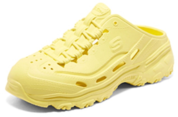 Skechers D'LITES 氣墊鞋 運動休閒拖鞋 女款 亮黃色 Lookbook Skechers D'LITES 氣墊鞋 運動休閒拖鞋 女款 亮黃色